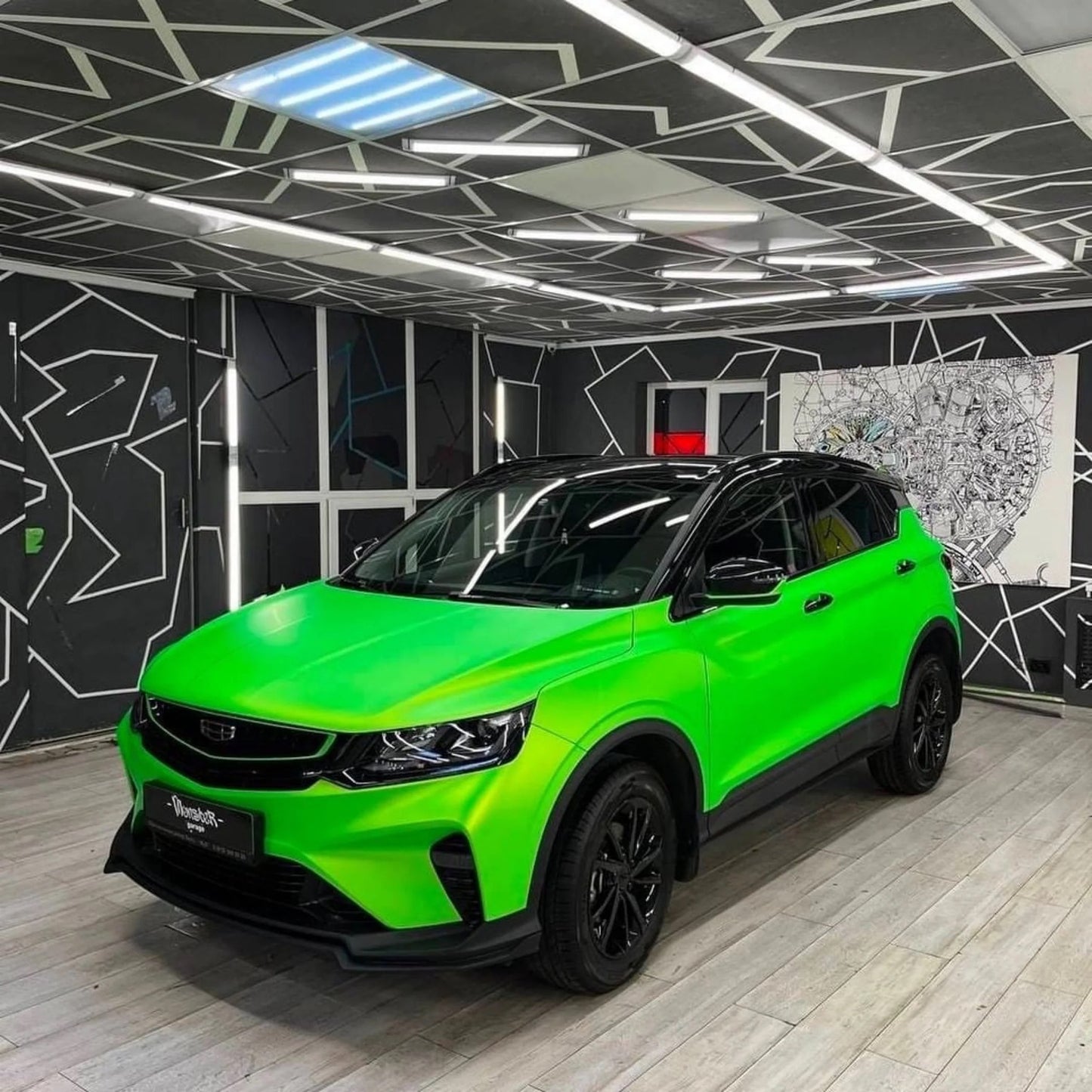 Satin Paradise Grønn Vinyl Wrap – 18m x 1.52m | Eksklusiv Helfoliering med Satinfinish